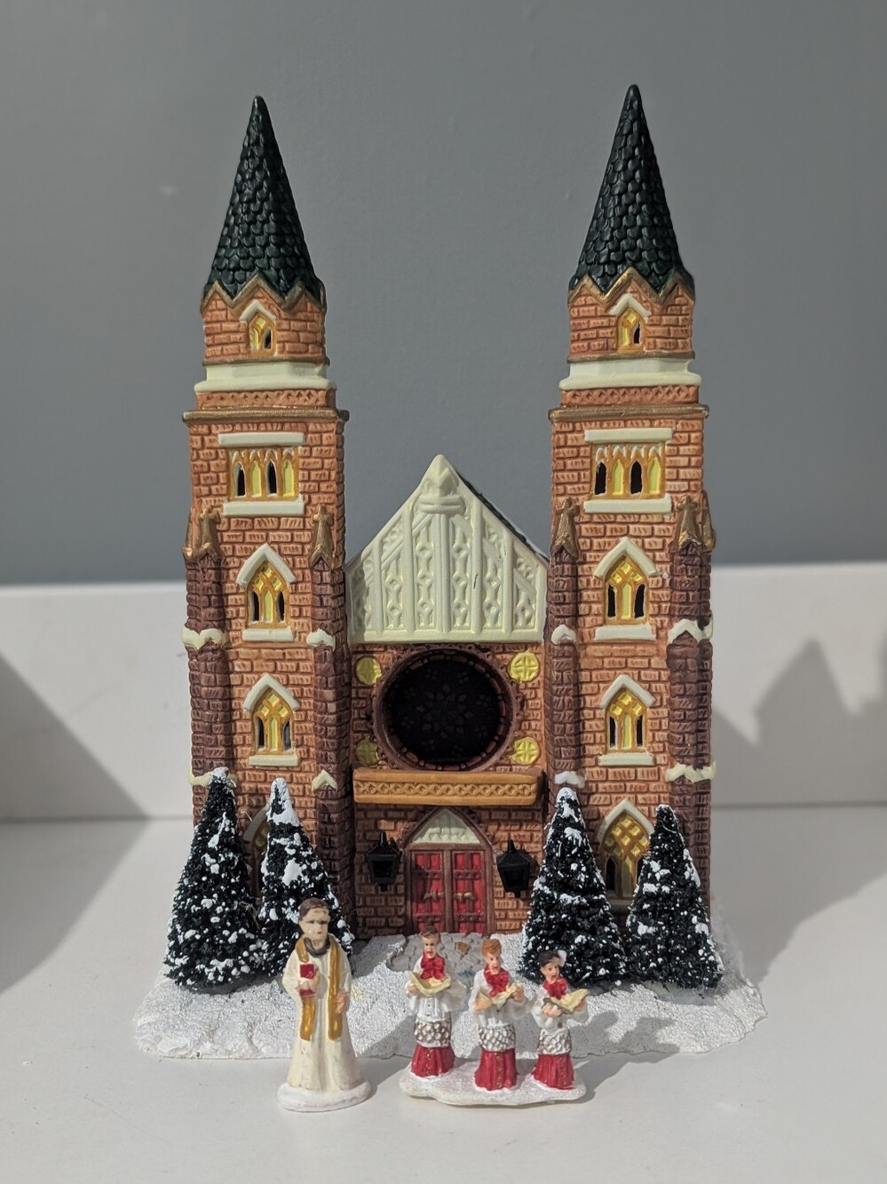 Vintage Holiday Collection Porcelain Church Light Up Village